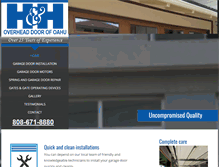 Tablet Screenshot of handhoverheaddoors.com